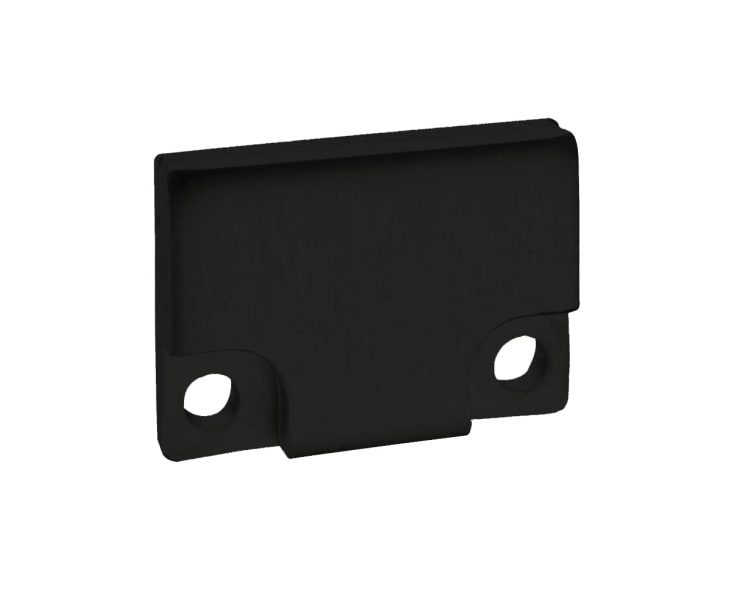BARTHELME - BARdolino flach Endkappen Aluminium pulverbeschichtet RAL9005 18,4x13 mm 3 mm 2 Stück