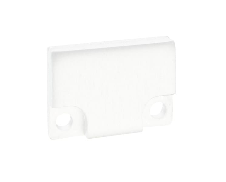 BARTHELME - BARdolino flach Endkappen Aluminium pulverbeschichtet RAL9010 18,4x13 mm 3 mm 2 Stück