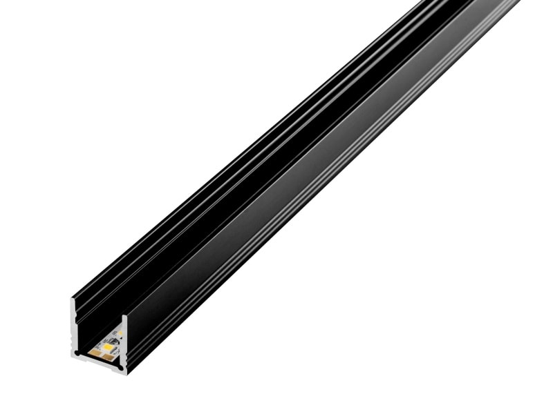 BARTHELME - BARdolino hoch Profil Aluminium pulverbeschichtet RAL9005 18,4x19,7 mm 1000 mm