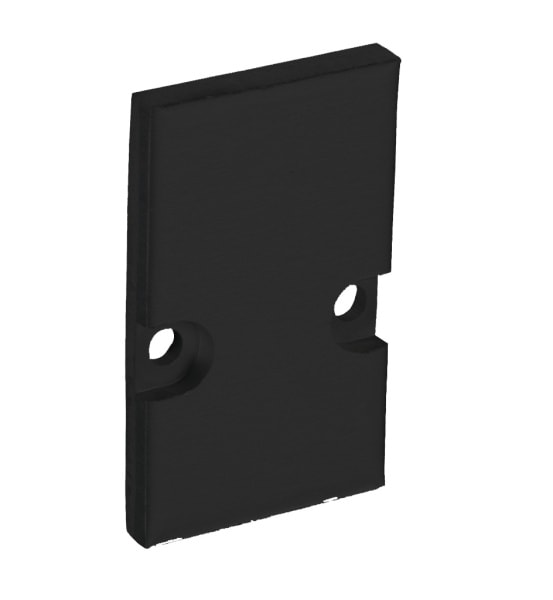 BARTHELME - BARdolino H Endkappenset Aluminium pulverbeschichtet RAL 9005 18,4x30x2 mm