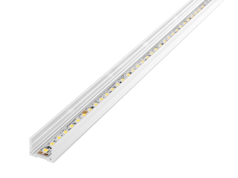 BARTHELME - BARdolino flach Profil Aluminium pulverbeschichtet RAL9010 18,4x13 mm 1000 mm