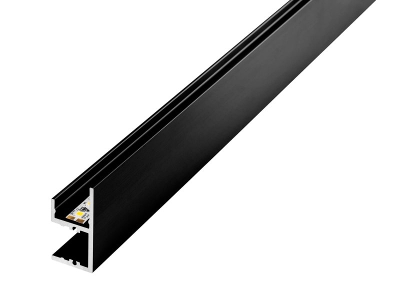 BARTHELME - BARdolino Muro Profil Aluminium pulverbeschichtet RAL 9005 18,4x37,3 mm 1000 mm