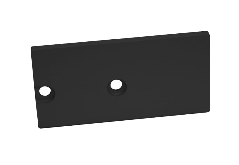 BARTHELME - BARdolino Muro Endkappenset Aluminium pulverbeschichtet RAL 9005 18,4x37,1x2 mm