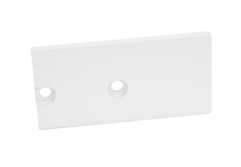 BARTHELME - BARdolino Muro Endkappenset Aluminium pulverbeschichtet RAL 9010 18,4x37,1x2 mm