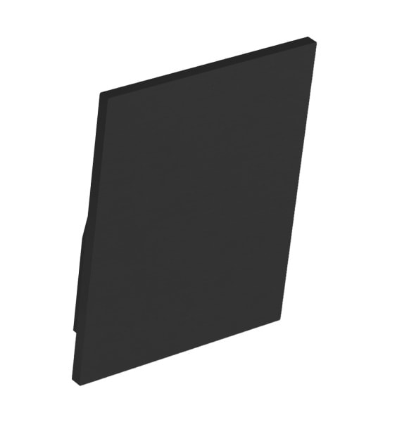 BARTHELME - CATania 4050 Endkappenset Aluminium pulverbeschichtet RAL 9005 40x50x9 mm schraublose Sichtfläche