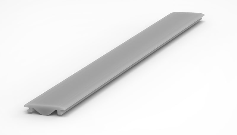BARTHELME - Napoli 15 KP Kleiderbügelprofil Abdeckung PMMA klar 60° 12,5x2,89 mm 2000 mm