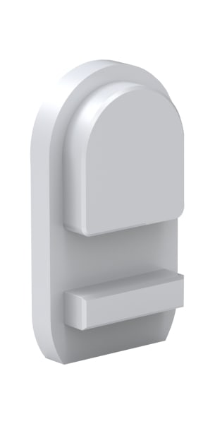 BARTHELME - Napoli 15 KP Kleiderbügelprofil Endkappe Aluminium gestrahlt 15x27x6 mm