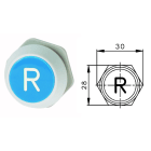 BENEDIKT&JAEGER - Gehaeusetaste blau R Rückstelltaste L=22mm