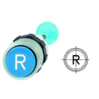 BENEDIKT&JAEGER - Gehaeusetaste blau R Rückstelltaste L=19,5-38,5mm