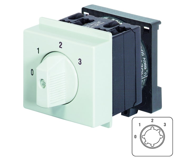 BENEDIKT&JAEGER - Stufenschalter 2-polig mit Nullstellung, 3 Stufen 0-1-2-3