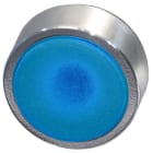 BENEDIKT&JAEGER - Leuchtdrucktaste blau m.Kunststoff-Frontring chrom.
