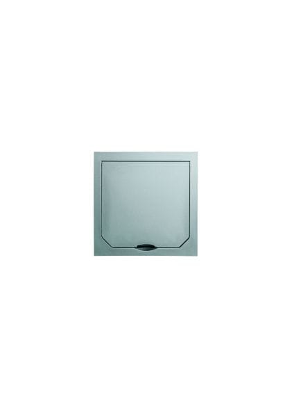 ABL-SURSUM - Abdeckung mit Klappdeckel Edelstahl-Optik matt, 94 x 94 mm