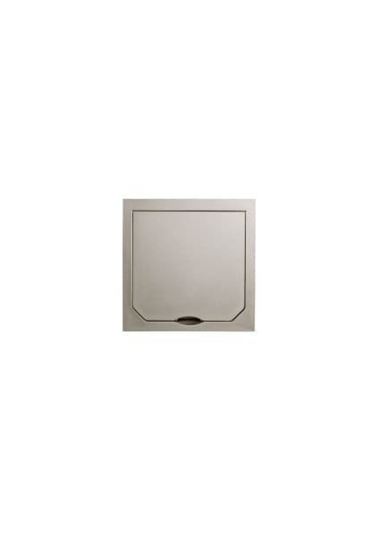ABL-SURSUM - Abdeckung mit Klappdeckel Platin-Optik matt, 94 x 94 mm