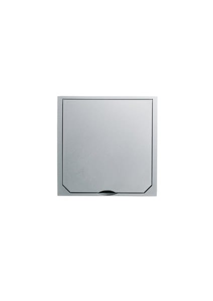 ABL-SURSUM - Abdeckung mit Klappdeckel Edelstahl-Optik matt, 112 x 112 mm