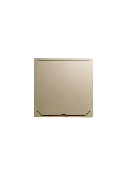 ABL-SURSUM - Abdeckung mit Klappdeckel Messing-Optik matt, 112 x 112 mm