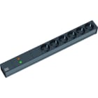 BACHMANN - 19'' 1HE 6xCEE7/3 sw 1xGVS Strom 2,0m CEE7/7