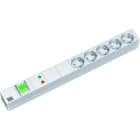BACHMANN - 19'' 1HE 5xCEE7/3 1xSchalter 1x GVS Strom 2,0m CEE7/7
