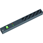 BACHMANN - 19'' 1HE 5xCEE7/3 1xGVS Strom 2,0m CEE7/7