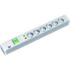BACHMANN - 19'' PVC 6xCEE7/3 1xSchalter 1xSPD Strom 2,0m CEE7/7