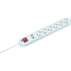 BACHMANN - SMART 6xCEE7/3 ws 1xSPD 1xSchalter Strom 1,5m CEE7/7