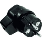 BACHMANN - Vollgummi-Winkelstecker schwarz