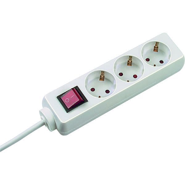 BACHMANN - SELLY 3xCEE7/3 weiß Strom 1,5m CEE7/7