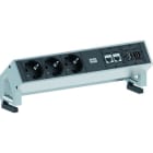 BACHMANN - DESK2 3xCEE7/3 2xCAT6A 1xHDMI 1xUSB 0,2m  Inox