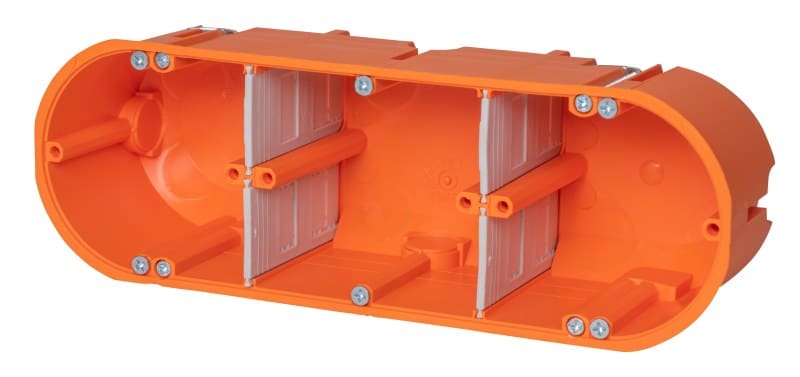 F-TRONIC - Hohlwandgerätedose 3x massiv 3-fach ø 68, t=60mm