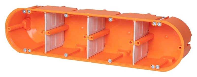 F-TRONIC - Hohlwandgerätedose 4x massiv 4-fach ø 68, t=60mm