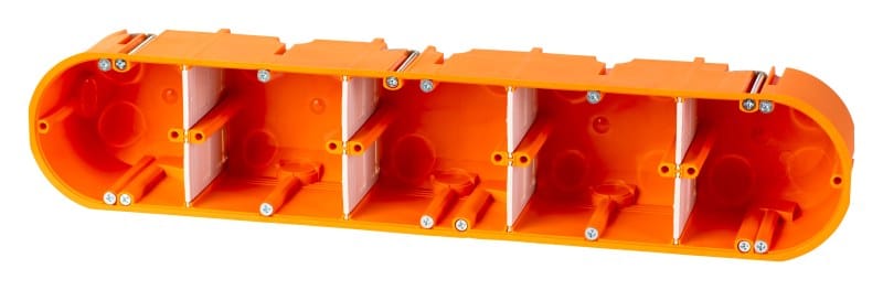 F-TRONIC - Hohlwandgerätedose 5x massiv 5-fach ø 68, t=60mm