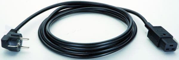 BACHMANN - Zuleitung H05VV-F3G1,50mm² sw, 3,0m, CEE7/7 / C19