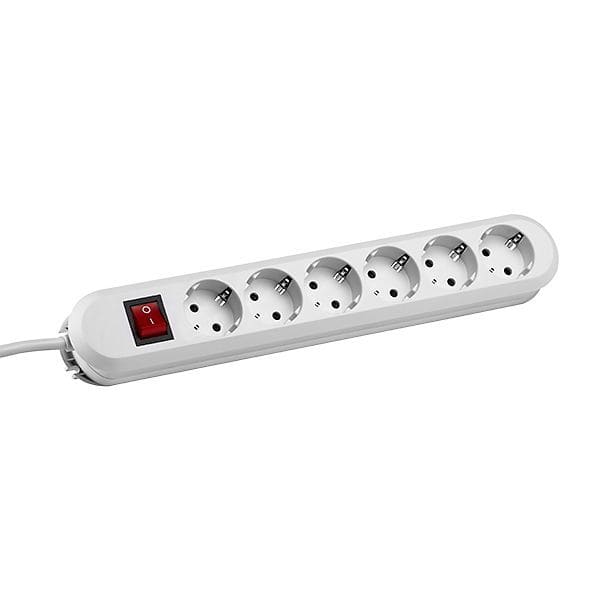 BACHMANN - SMART Schuko 6-fach Tischsteckdose geschraubt 5,0m 2-p.CEE7/7