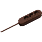 BACHMANN - SMART Schuko 3xCEE7/3 braun Strom 3,0m CEE7/7
