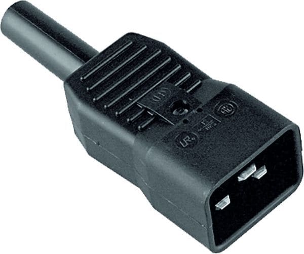BACHMANN - Kaltgerätestecker 70° C 16A / 250V, sw
