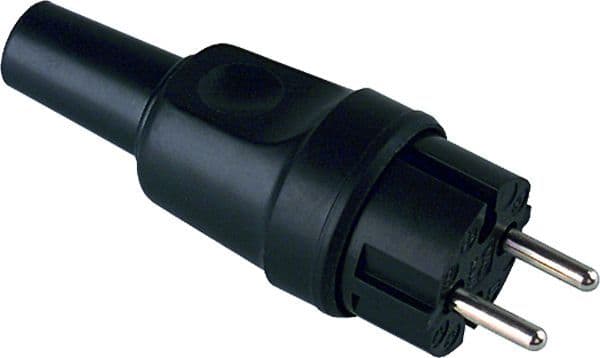 BACHMANN - Vollgummi-Konturenstecker schwarz