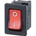 BACHMANN - Wippenschalter Serie 3631, Ausschalter 1-polig sw/rot