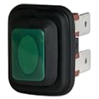 BACHMANN - Wippenschalter Serie 3658 2-polig Ausschalter sw/grün