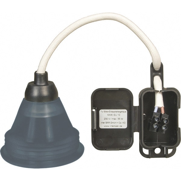 BACHMANN - Silikon-Einbaustrahlergehäuse Serie 1000, GU10, 230V grau