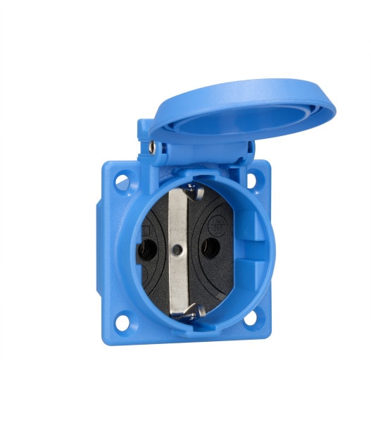ABL-SURSUM - SCHUKO Einbausteckdose, blau, IP54, mit Schraubanschluss