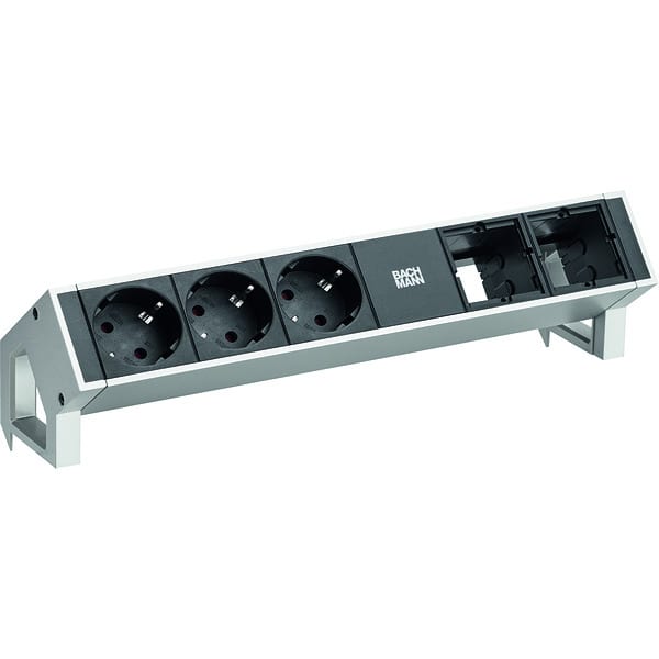 BACHMANN - DESK2 3xCEE7/3 2xCM Strom 0,2m GST18 Inox lackiert