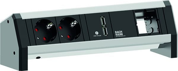 BACHMANN - DESK 2xCEE7/3 1xUSB Charger 1xCM GST18