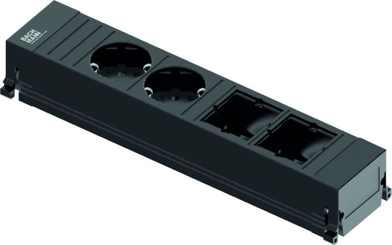 BACHMANN - Power Frame 2xCEE7/3 2xCM Kunststoffprofil 0,2m GST18