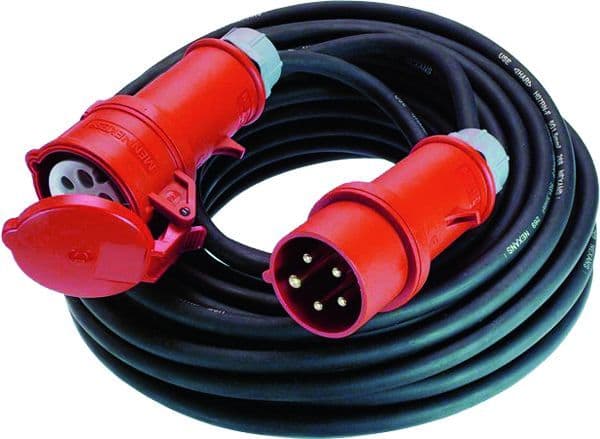 BACHMANN - Verlängerung H07RN-F 5G6,0mm² sw, 10m, CEE 32A rt