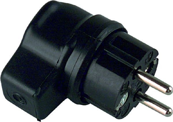 BACHMANN - Vollgummi-Winkelstecker B/F, schwarz