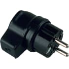 BACHMANN - Vollgummi-Winkelstecker B/F, schwarz