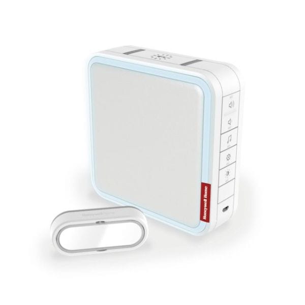 HONEYWELL HOME - Resideo Funk-Gong inkl. Klingeltaster mit Namensschild (Querformat), weiß, MP3