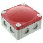 WISKA - Abzweigkasten 308, 4mm², lichtgrau Deckel rot