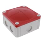 WISKA - Abzweigkasten 607, 6mm², lichtgrau mit rotem Deckel