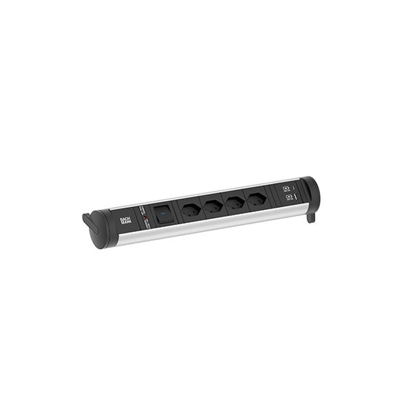 BACHMANN - CYCLE Base 4xCH 1xSchalter 1xUSB A/C 22W 0,2m