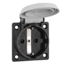 ABL-SURSUM - SCHUKO Einbausteckdose, grau, IP54, mit Schraubanschluss
